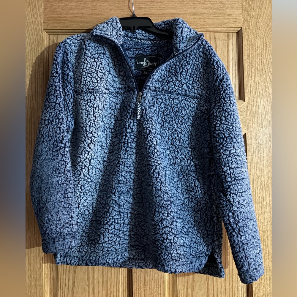 Boxercraft Navy Sherpa Quarter-Zip Pullover
